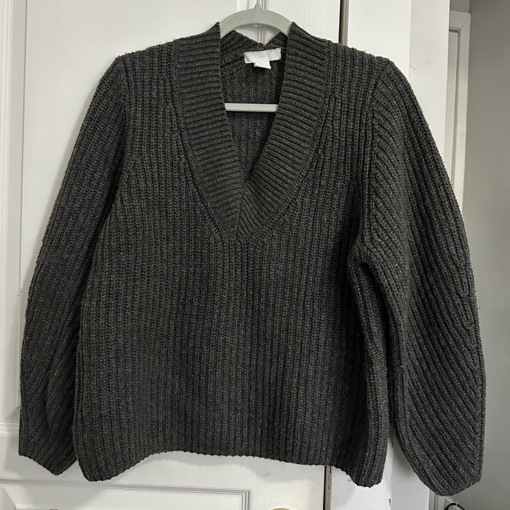 H&M Rib Knit Wool Blend Sweater